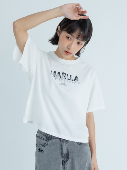 光影流轉鬍子膠印層次上衣