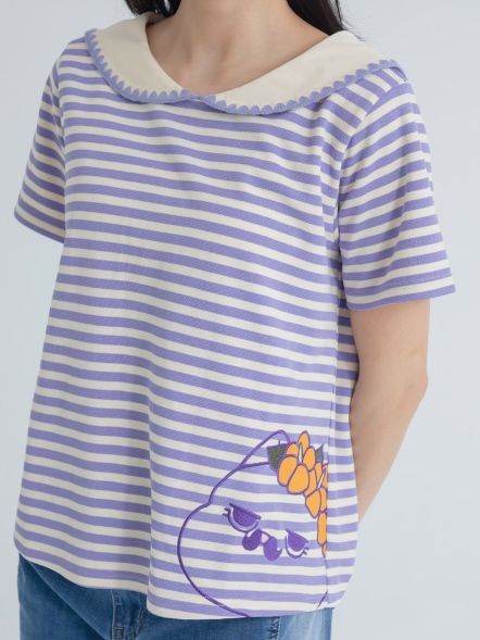 水手領條紋上衣