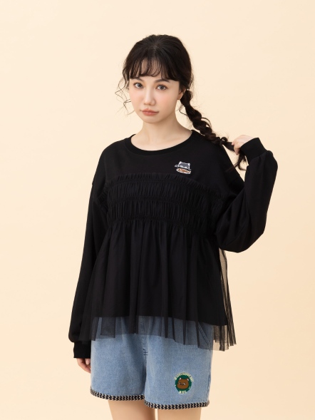 雲朵網紗・輕盈層疊上衣