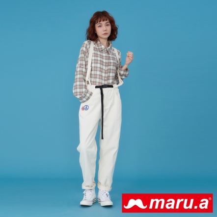 【maru.a】90年代酷酷小男孩⚽可拆造型吊帶褲(2色)-米白 23315214