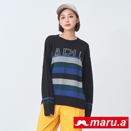 【maru.a】個性圖樣針織上衣(2色)9924216