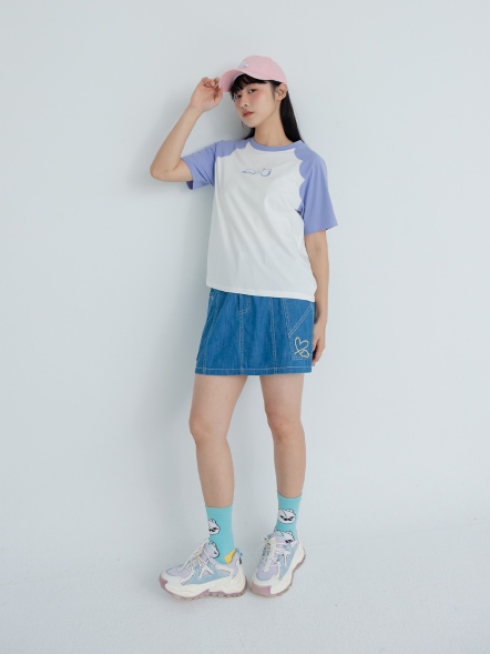 鬍子貓撞色滾邊上衣