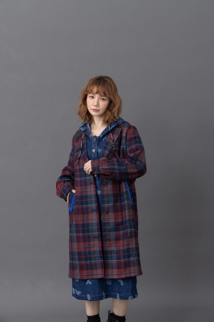 【maru.a】🎅聖誕限定🎅設計款英倫風格100%羊毛大衣(2色)-紅色 23912312