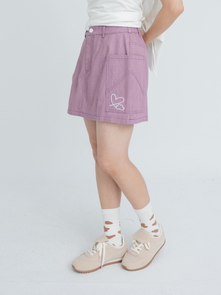 愛心鬍子口袋短裙