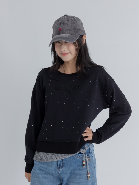 滿版水鑽立體刺繡衛衣