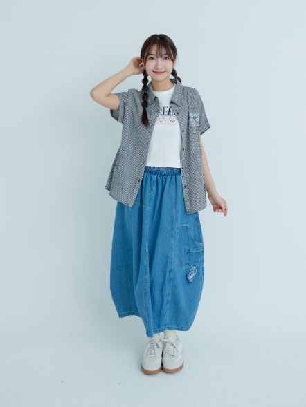 MARU.A貼布繡層次襯衫