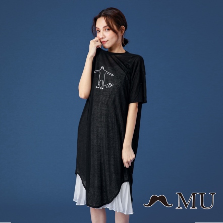 【MU】俏皮圖案兩件式洋裝(2色)21917161
