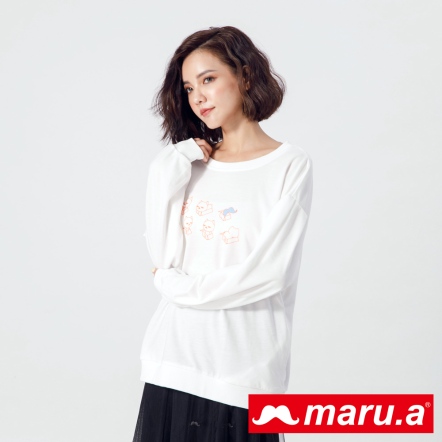 【maru.a】紙箱與Miru綁帶裝飾上衣(2色)20921228