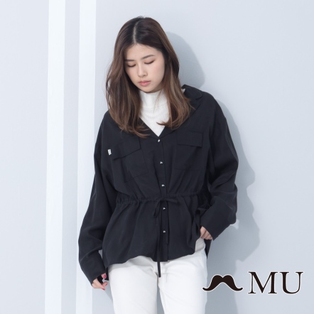 【MU】優雅顯瘦假兩件式上衣(2色)9923162