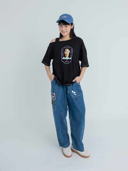 冰淇淋斜肩上衣