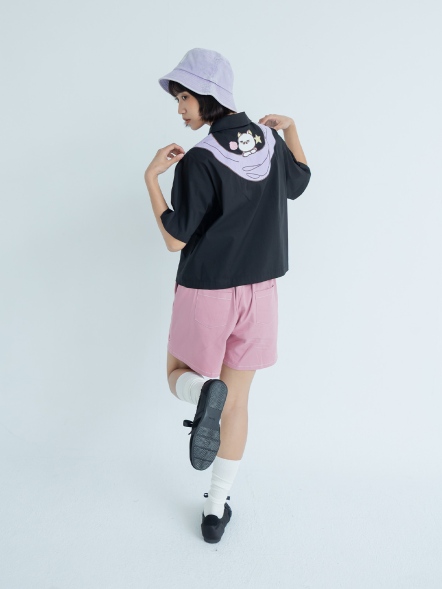 重工電繡海洋元素水手襯衫