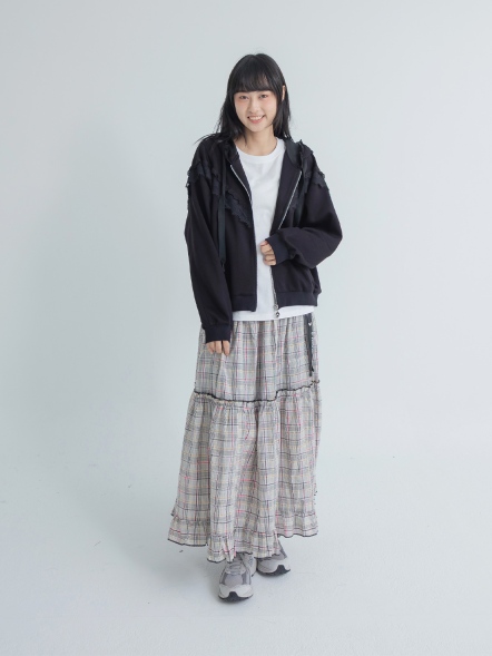 雲朵蕾絲連帽外套