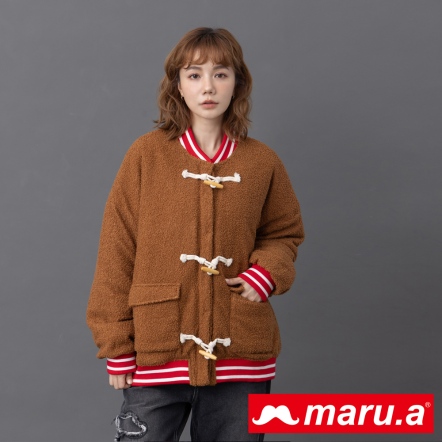 【maru.a】英式campus泰迪熊熊牛角釦校園風布勞森外套🏈(2色)-駝色 23912213