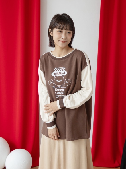 甜甜圈貓咪植絨上衣